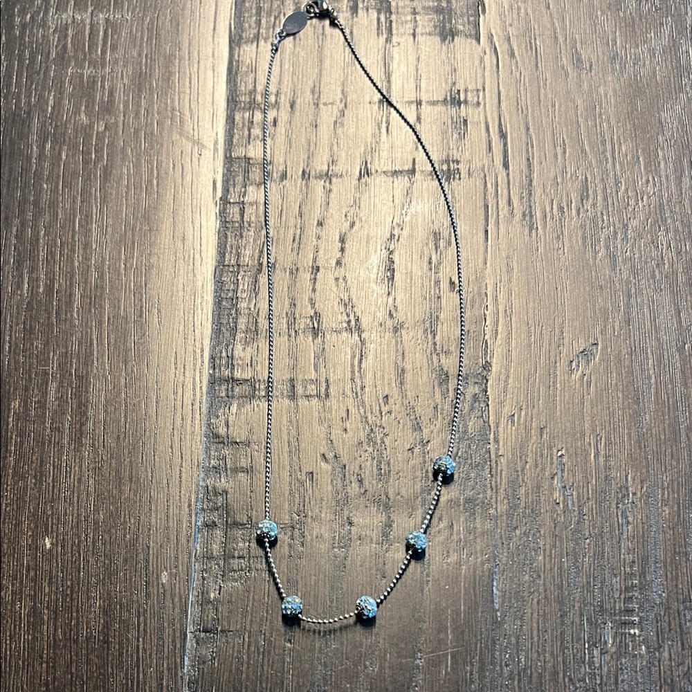 Elegant Silver Beaded Necklace